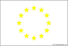 D&iacute;a de Europa dibujo para colorear e imprimir bandera europea